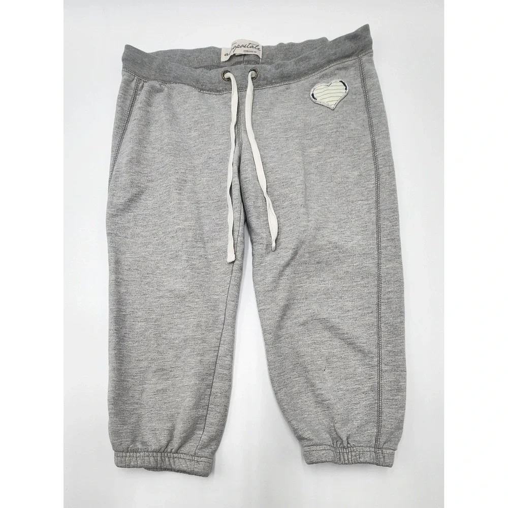 Y2K Aeropostale Gray Capri‎ Sweatpants Joggers Womens M Y2K Fashion